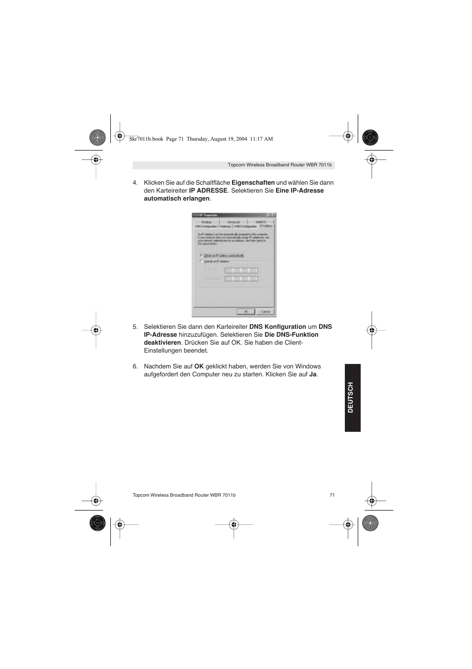 Topcom WBR 7011 B User Manual | Page 71 / 228