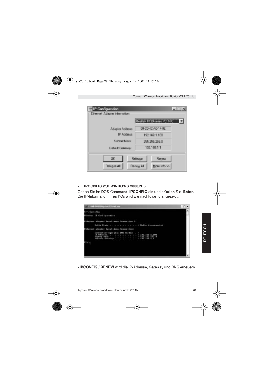 Topcom WBR 7011 B User Manual | Page 73 / 228