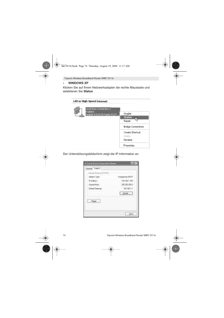 Topcom WBR 7011 B User Manual | Page 74 / 228
