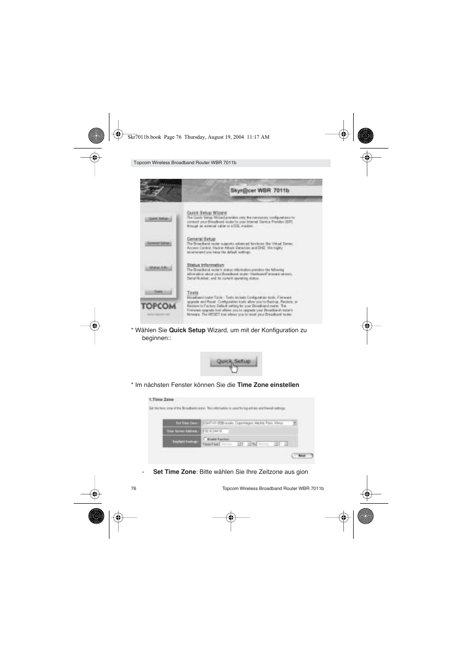 Topcom WBR 7011 B User Manual | Page 76 / 228