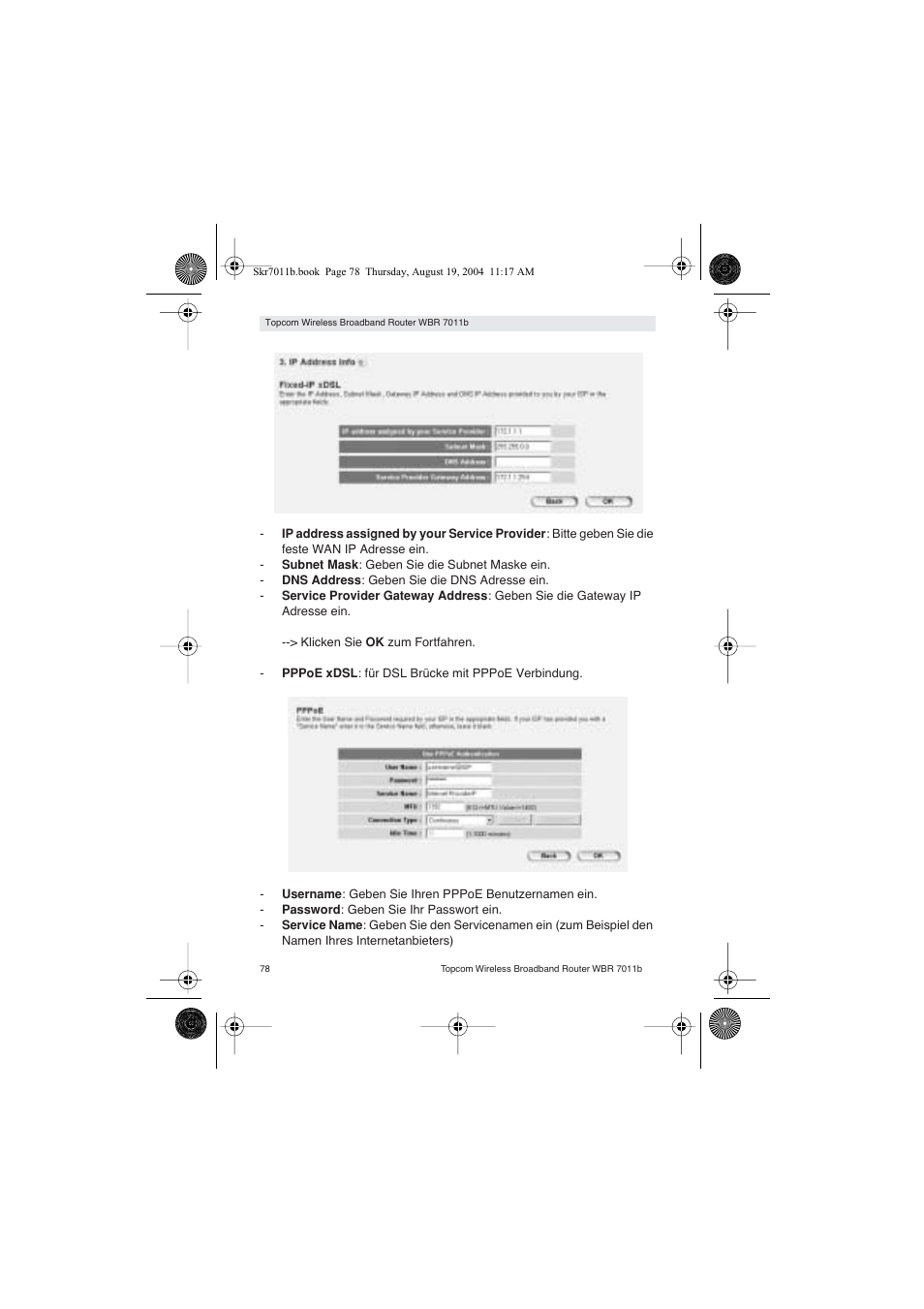 Topcom WBR 7011 B User Manual | Page 78 / 228