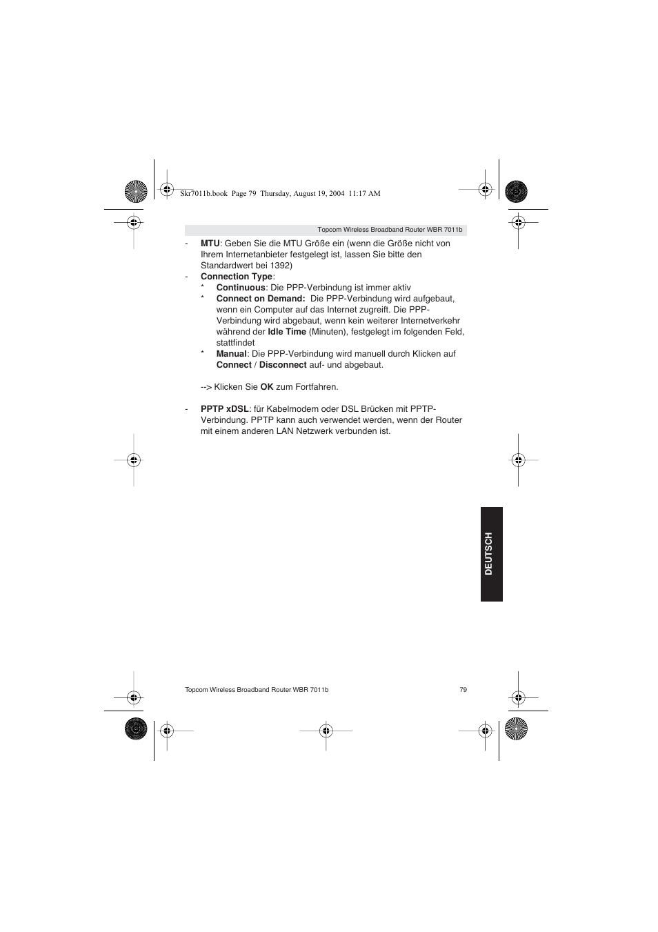 Topcom WBR 7011 B User Manual | Page 79 / 228