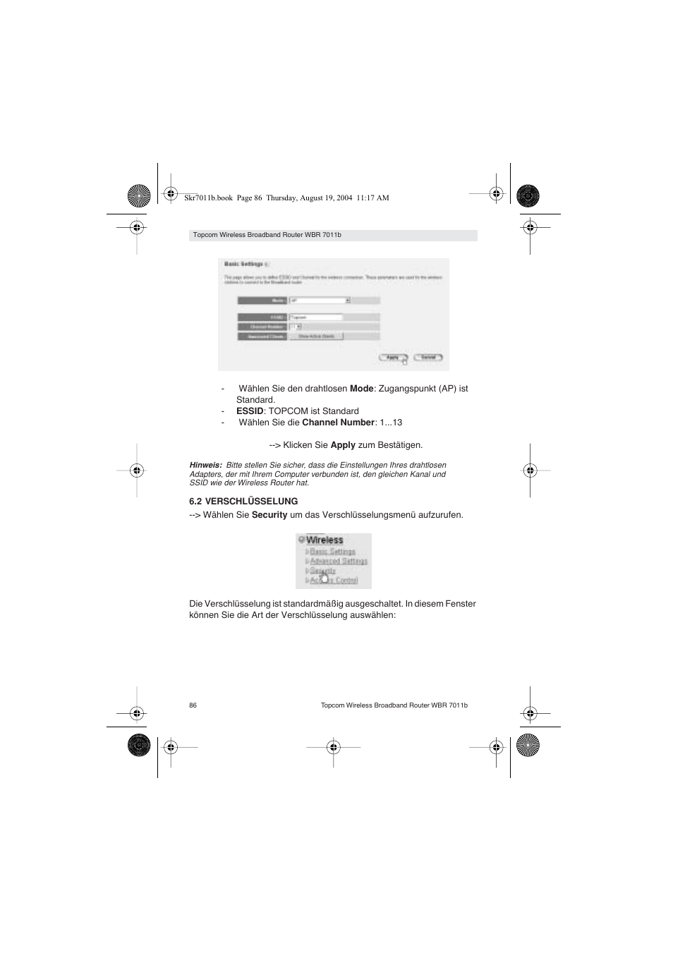 Topcom WBR 7011 B User Manual | Page 86 / 228