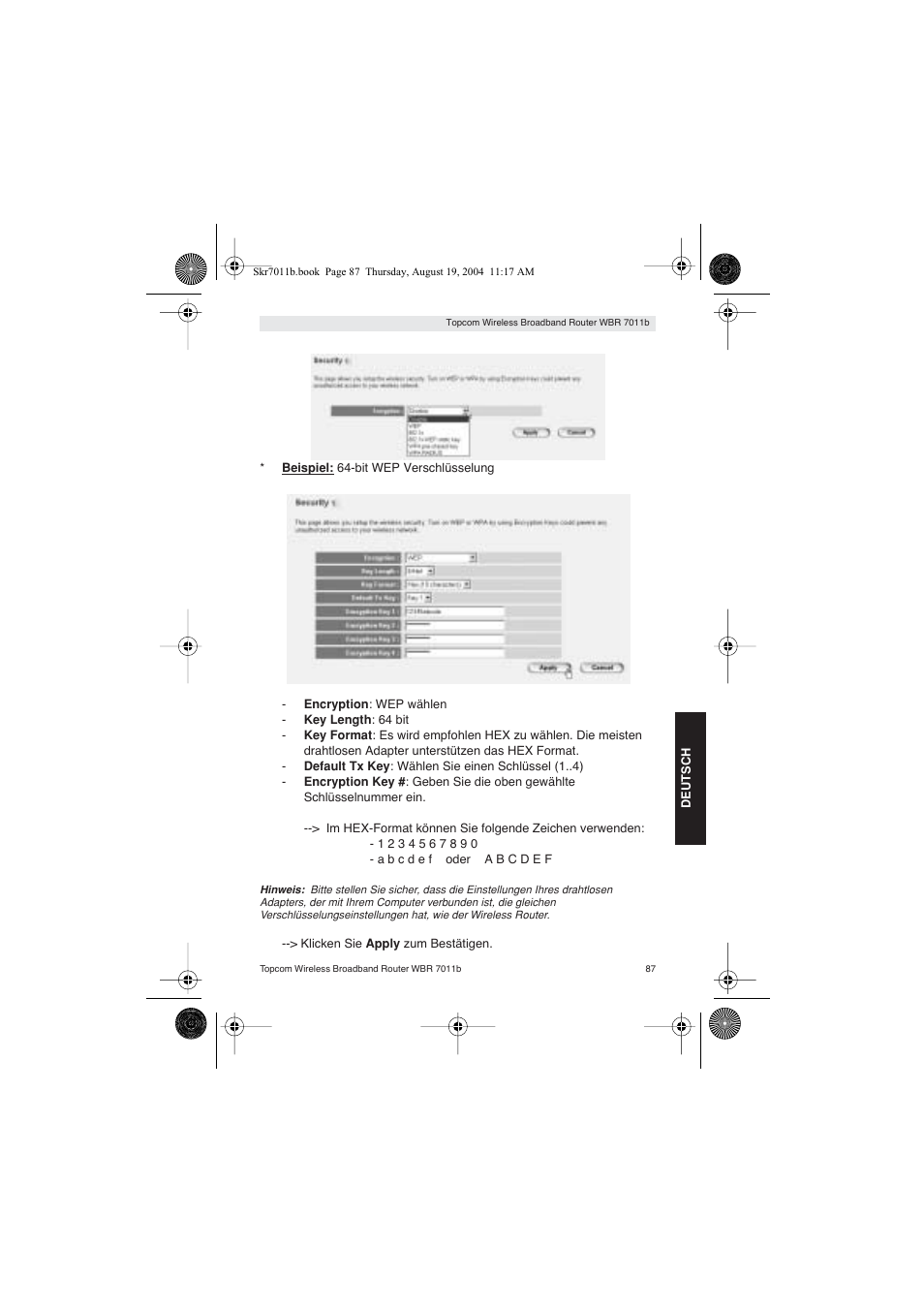 Topcom WBR 7011 B User Manual | Page 87 / 228