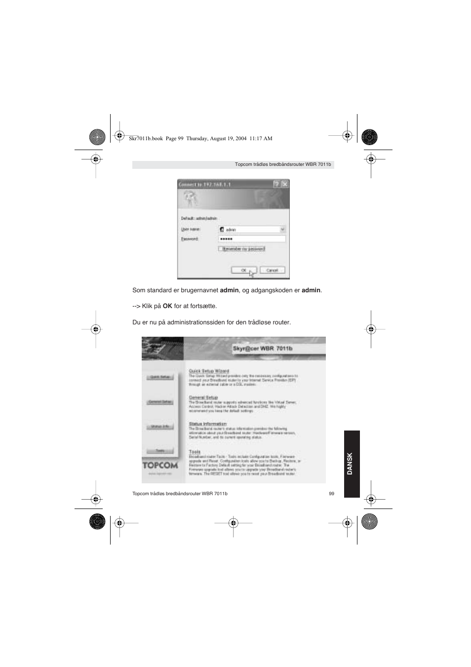 Topcom WBR 7011 B User Manual | Page 99 / 228