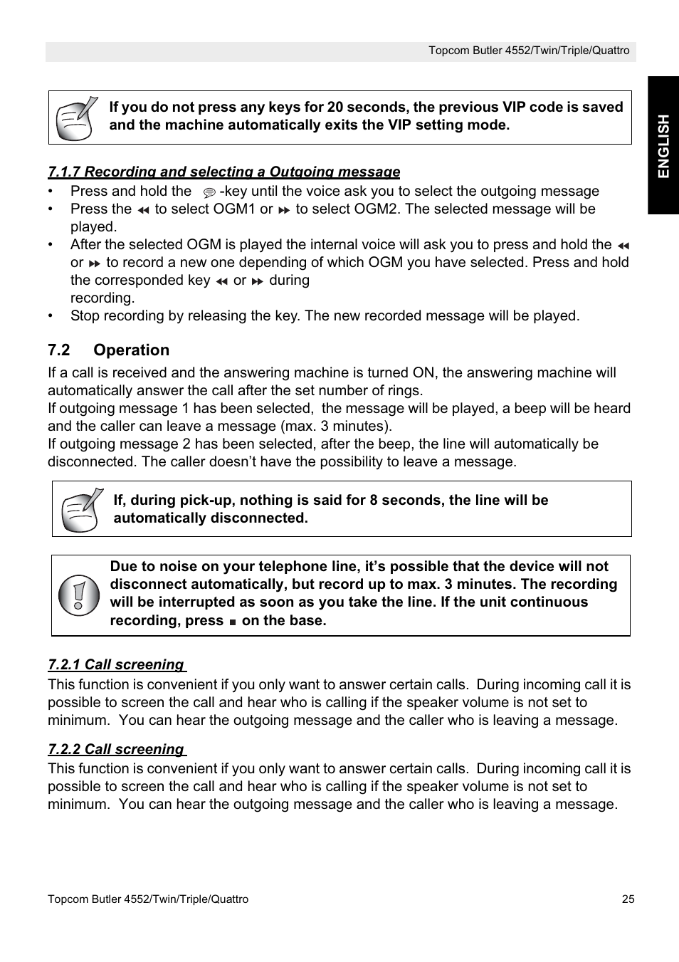 Topcom BUTLER 4552 User Manual | Page 25 / 32
