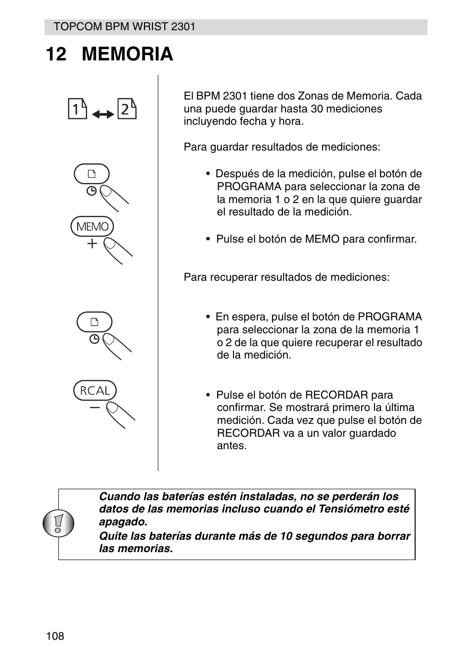Topcom BPM Wrist 2301 User Manual | Page 108 / 112
