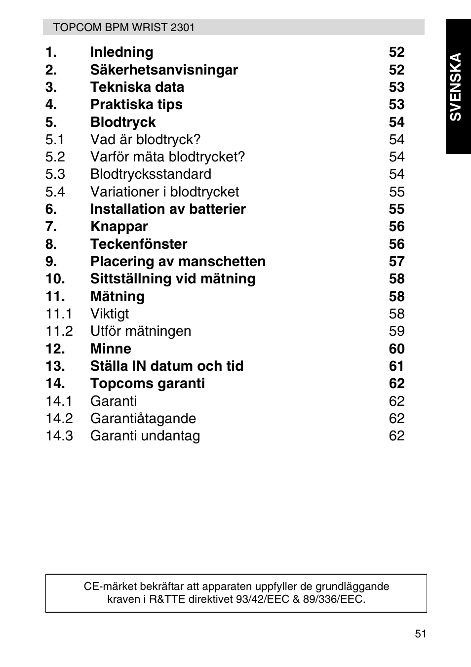 Topcom BPM Wrist 2301 User Manual | Page 51 / 112