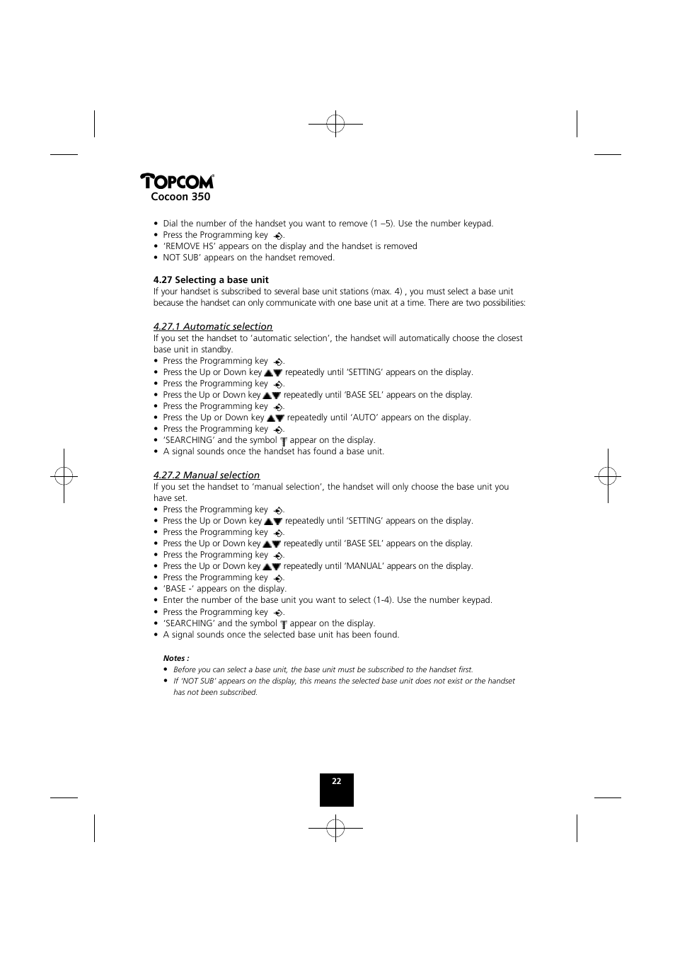 Cocoon 350 | Topcom Cocoon 350 User Manual | Page 21 / 103