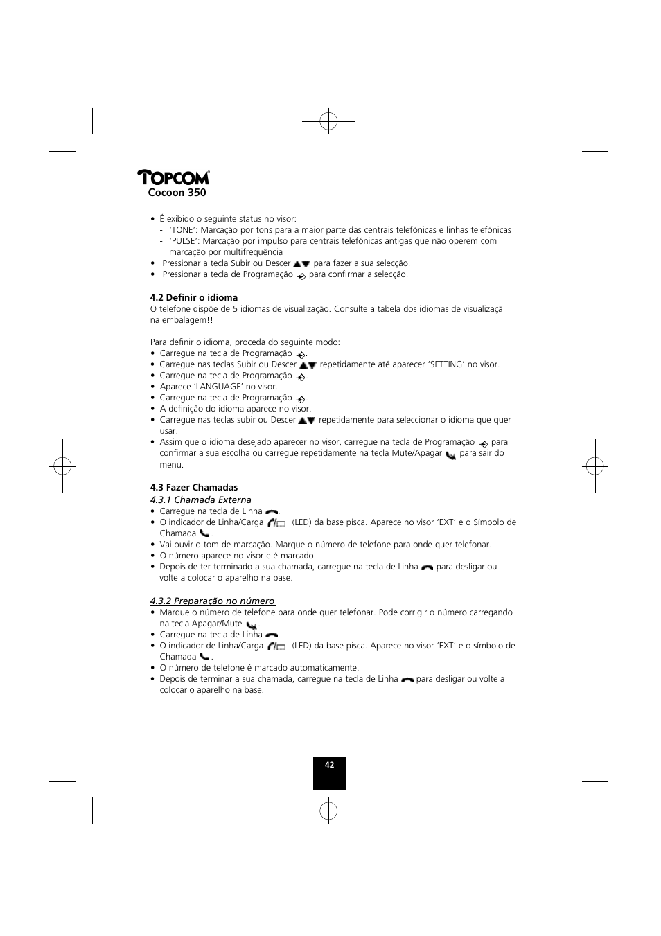 Cocoon 350 | Topcom Cocoon 350 User Manual | Page 41 / 103