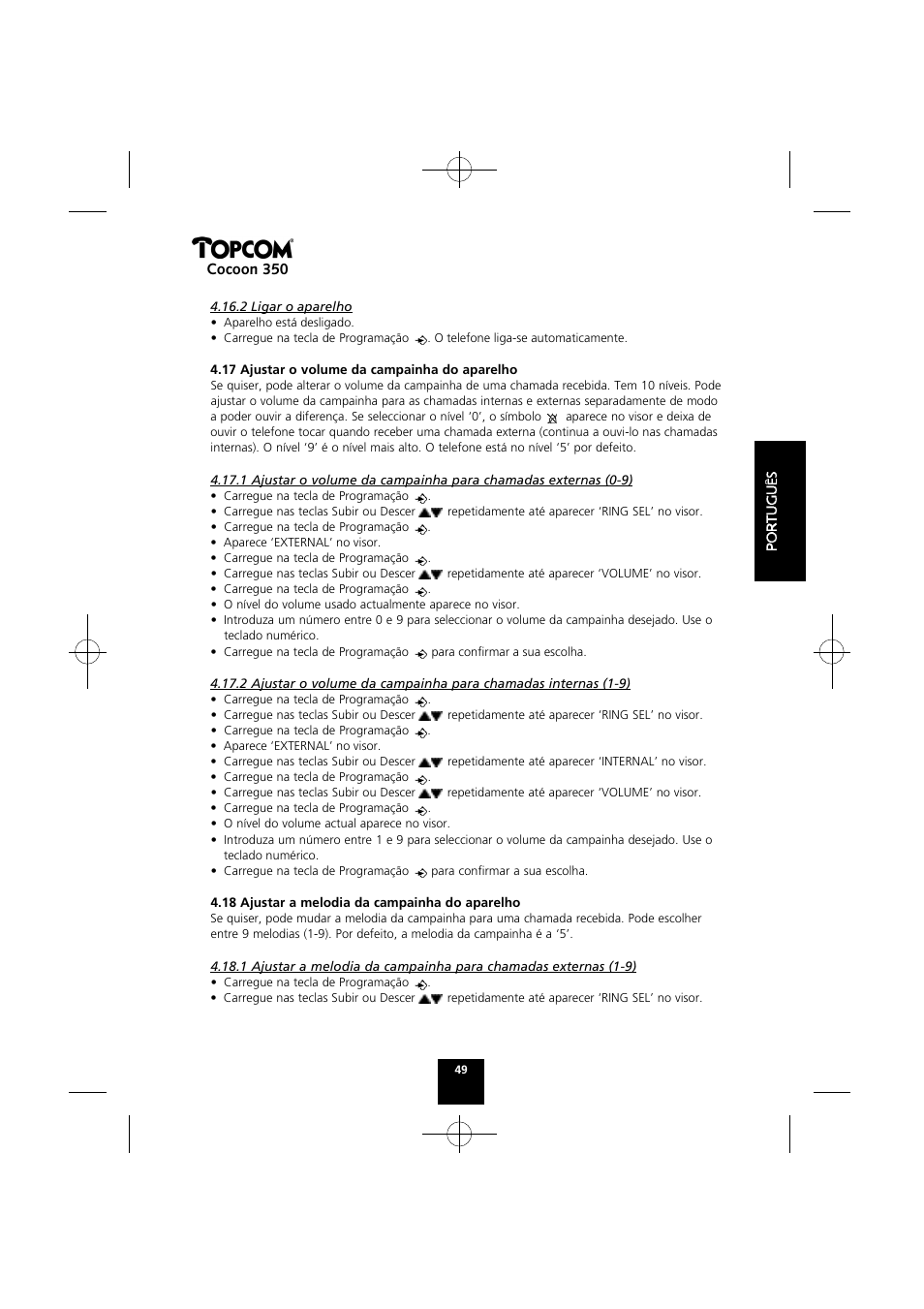 Cocoon 350 | Topcom Cocoon 350 User Manual | Page 48 / 103