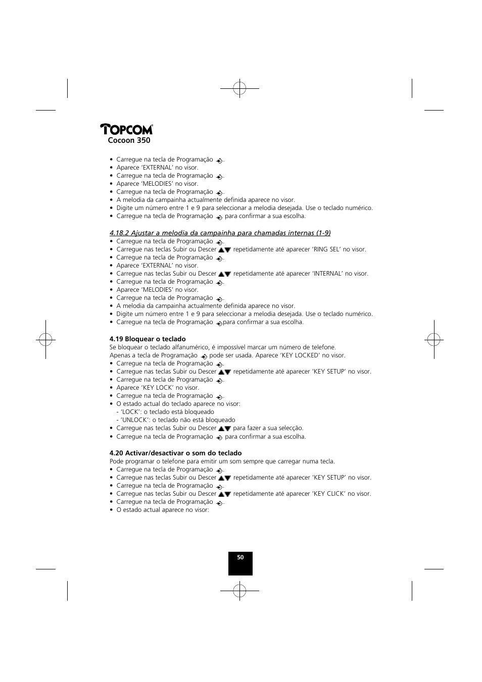 Cocoon 350 | Topcom Cocoon 350 User Manual | Page 49 / 103