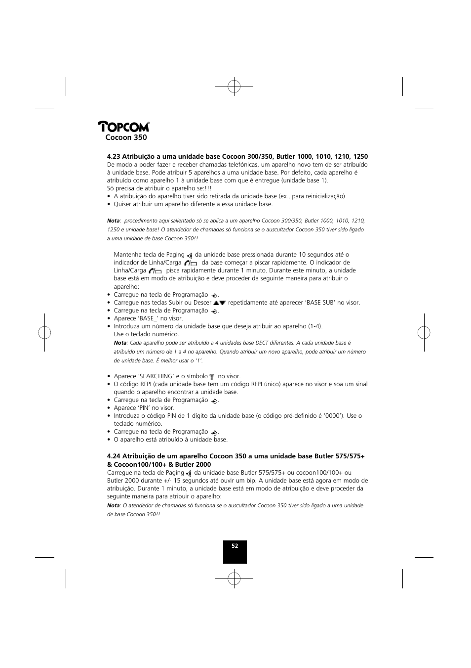 Cocoon 350 | Topcom Cocoon 350 User Manual | Page 51 / 103