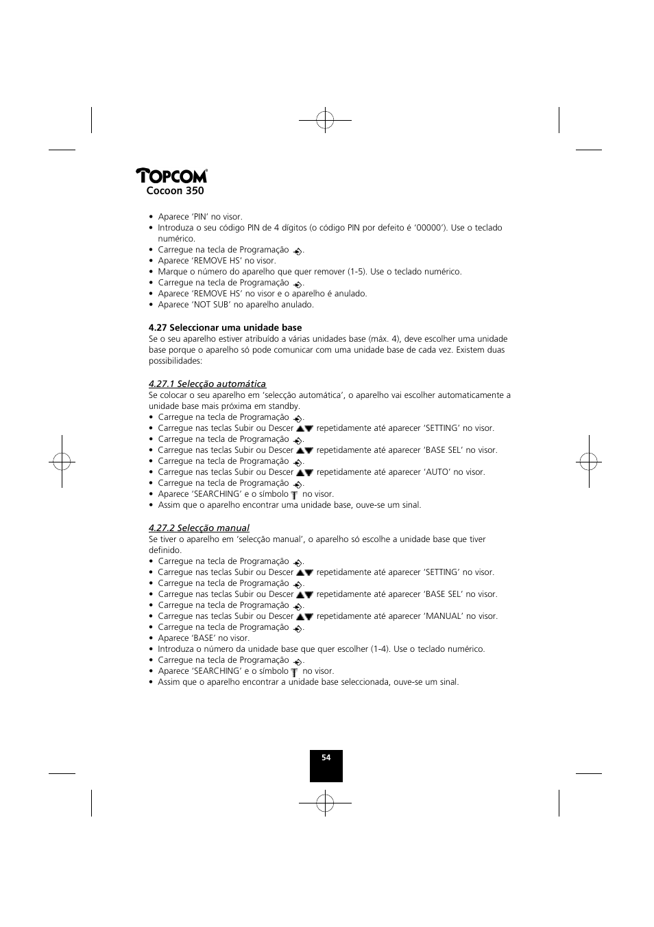 Cocoon 350 | Topcom Cocoon 350 User Manual | Page 53 / 103