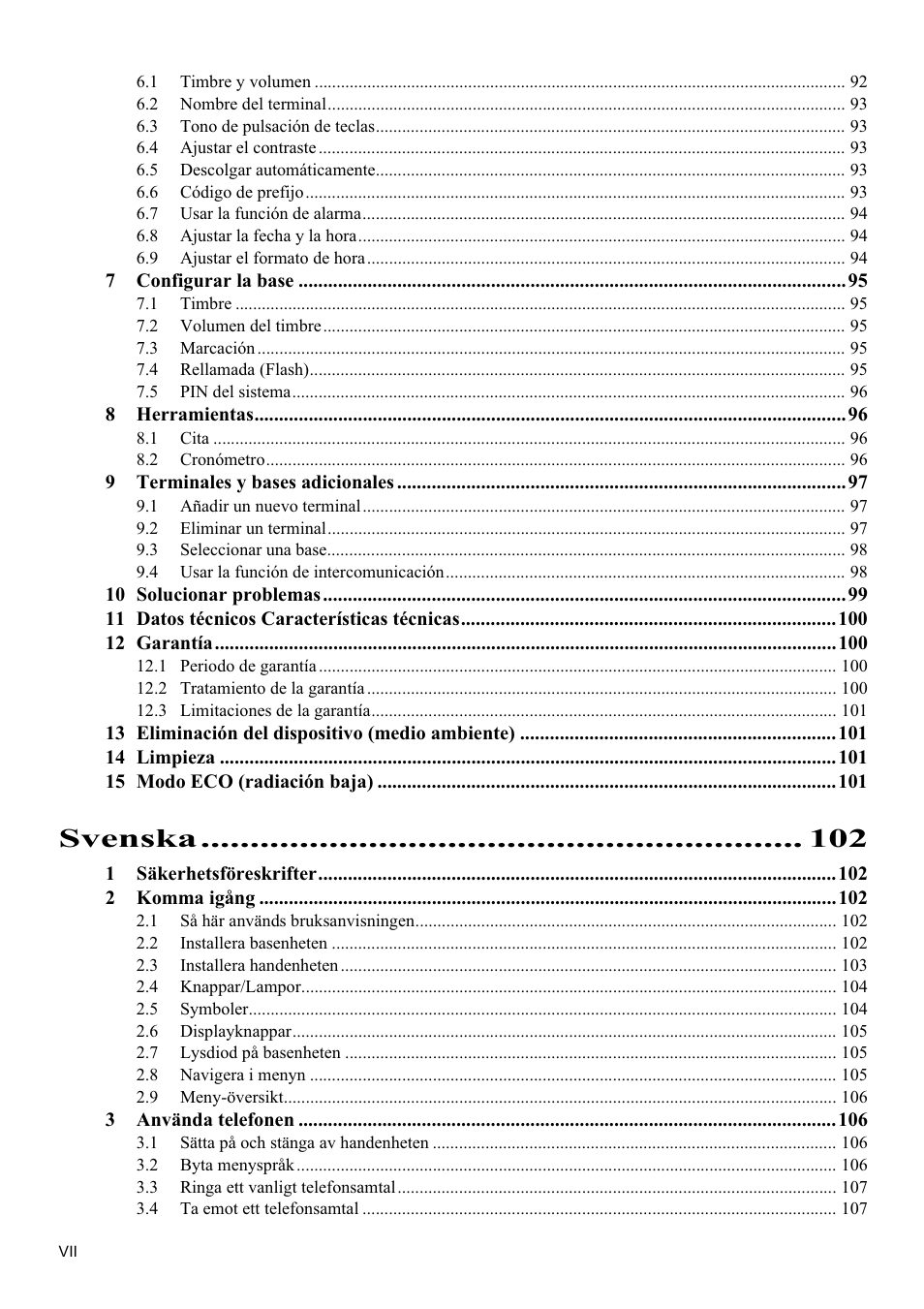 Svenska | Topcom BUTLER 5710 User Manual | Page 10 / 220