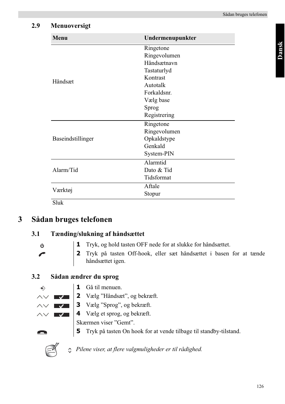 3sådan bruges telefonen | Topcom BUTLER 5710 User Manual | Page 143 / 220