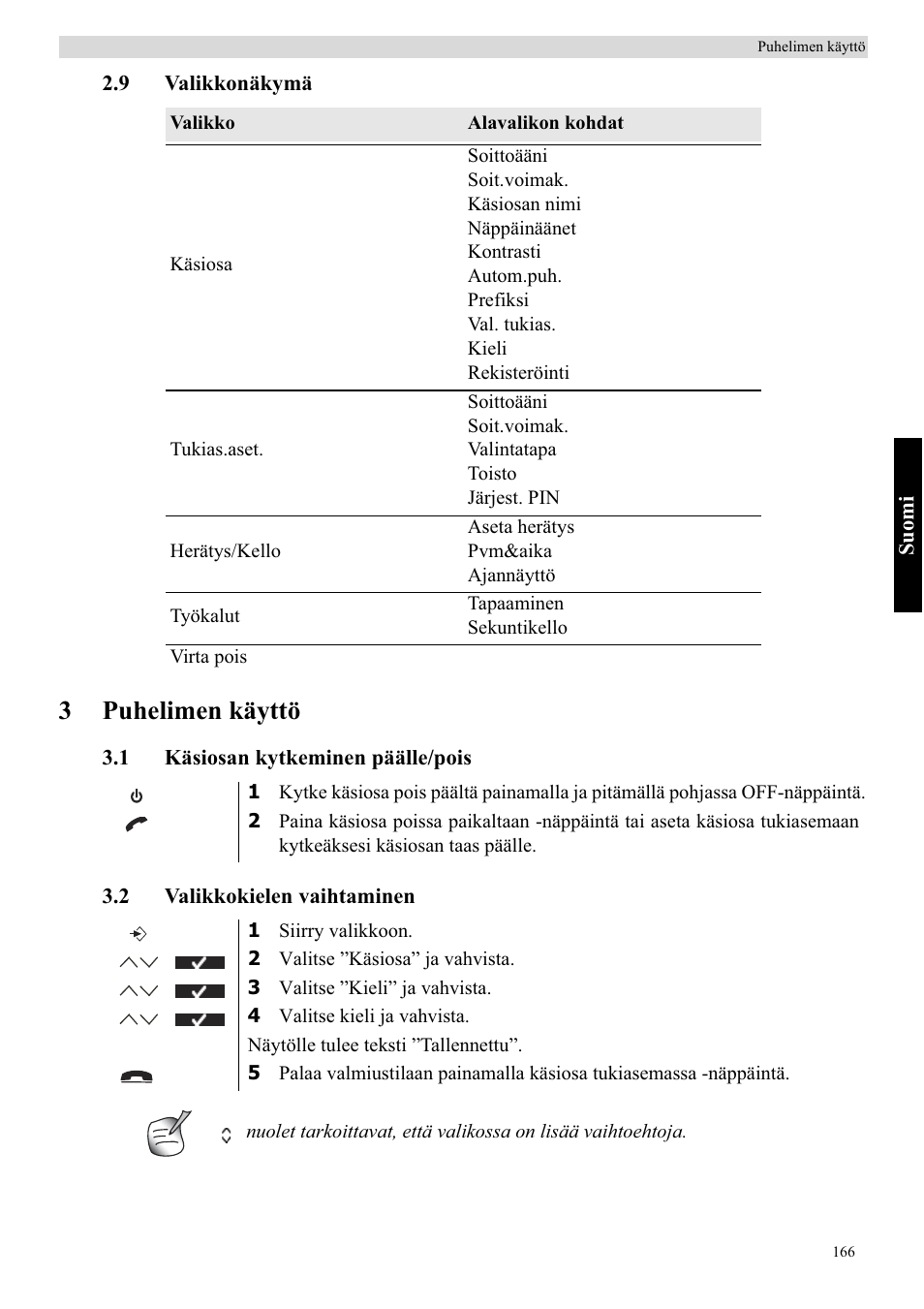 3puhelimen käyttö | Topcom BUTLER 5710 User Manual | Page 183 / 220