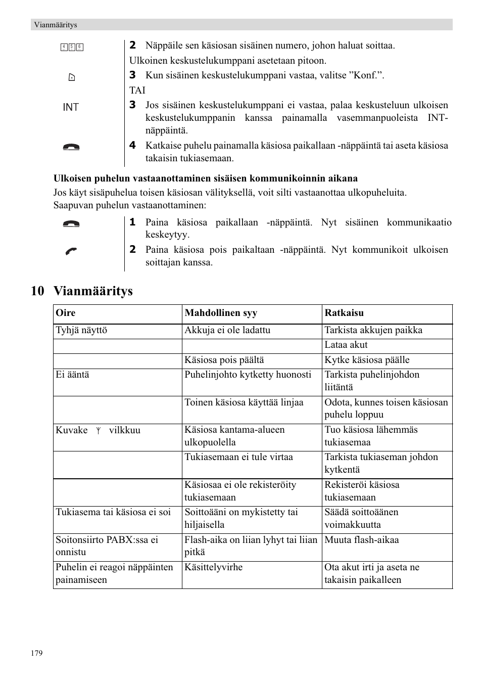 10 vianmääritys | Topcom BUTLER 5710 User Manual | Page 196 / 220