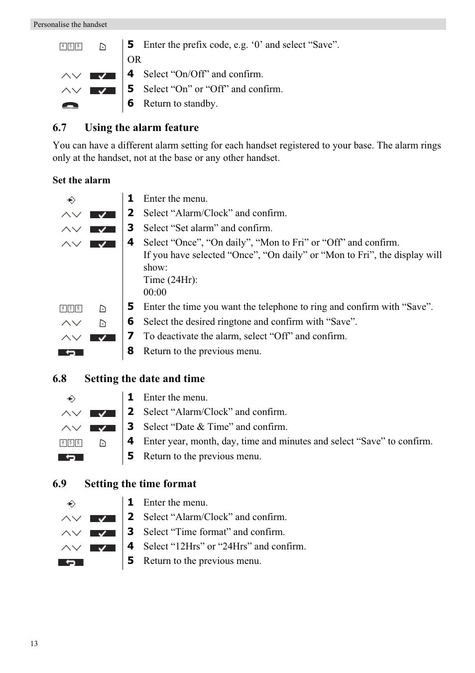 7 using the alarm feature | Topcom BUTLER 5710 User Manual | Page 30 / 220