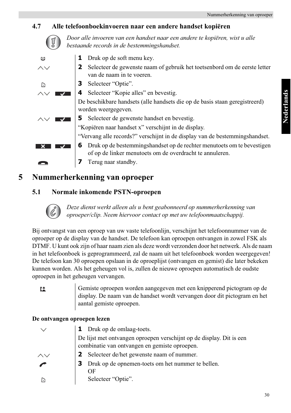 5nummerherkenning van oproeper | Topcom BUTLER 5710 User Manual | Page 47 / 220