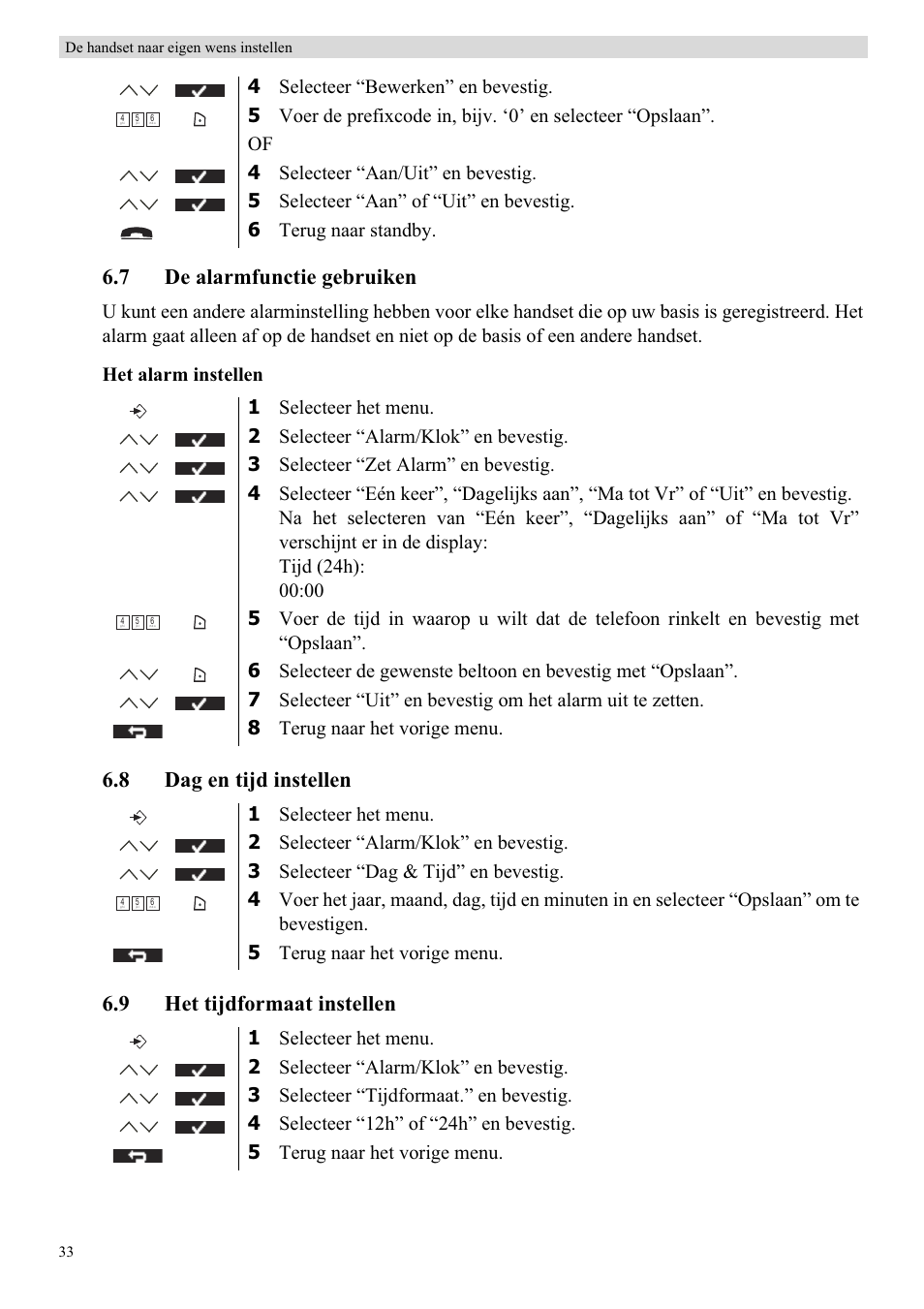 7 de alarmfunctie gebruiken | Topcom BUTLER 5710 User Manual | Page 50 / 220