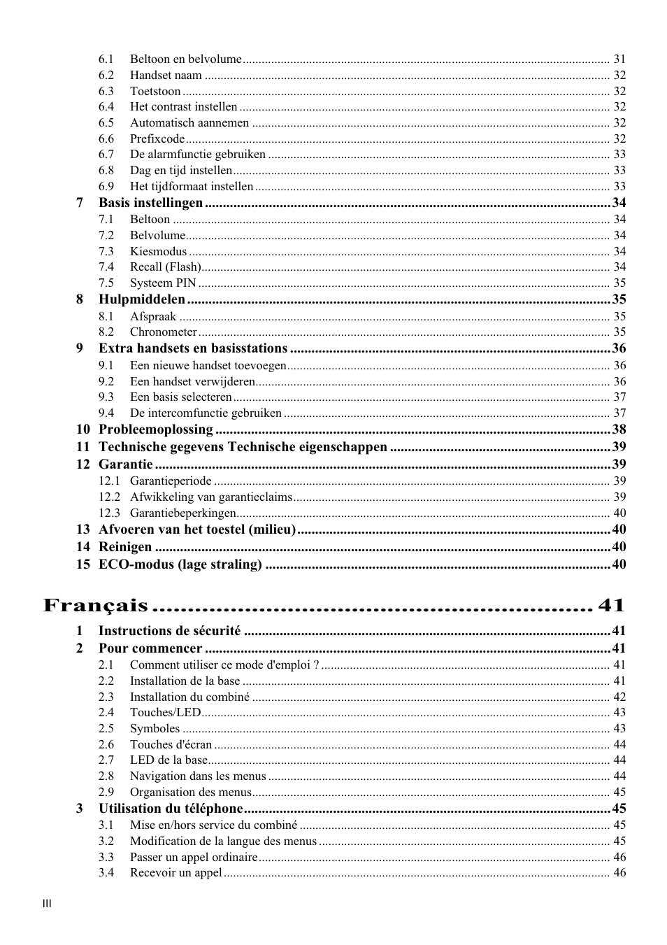 Français | Topcom BUTLER 5710 User Manual | Page 6 / 220