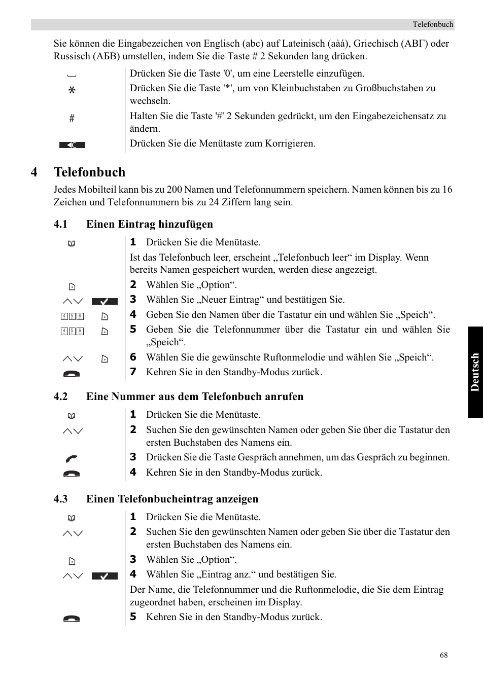 4telefonbuch, Deutsch | Topcom BUTLER 5710 User Manual | Page 85 / 220