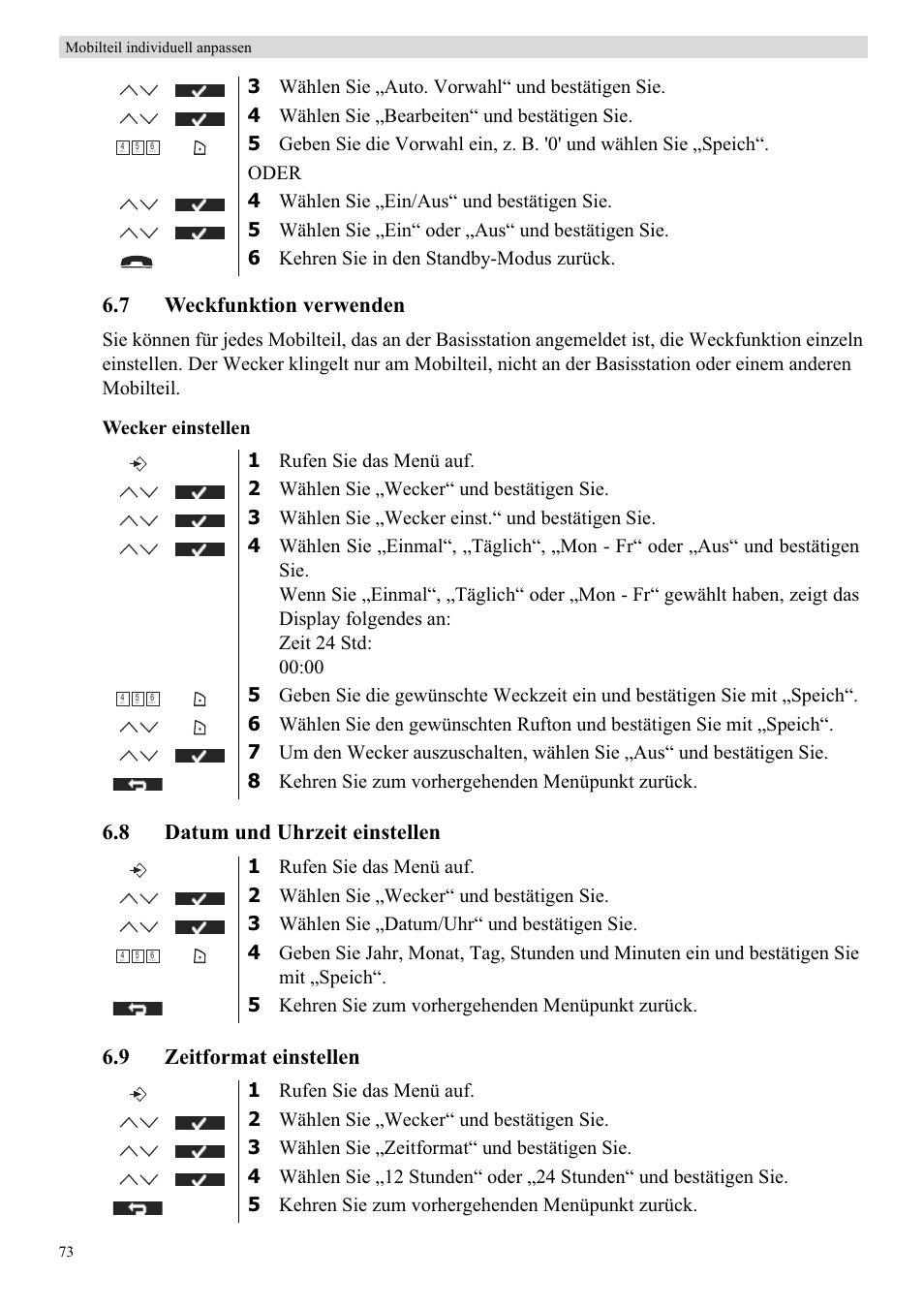 7 weckfunktion verwenden | Topcom BUTLER 5710 User Manual | Page 90 / 220