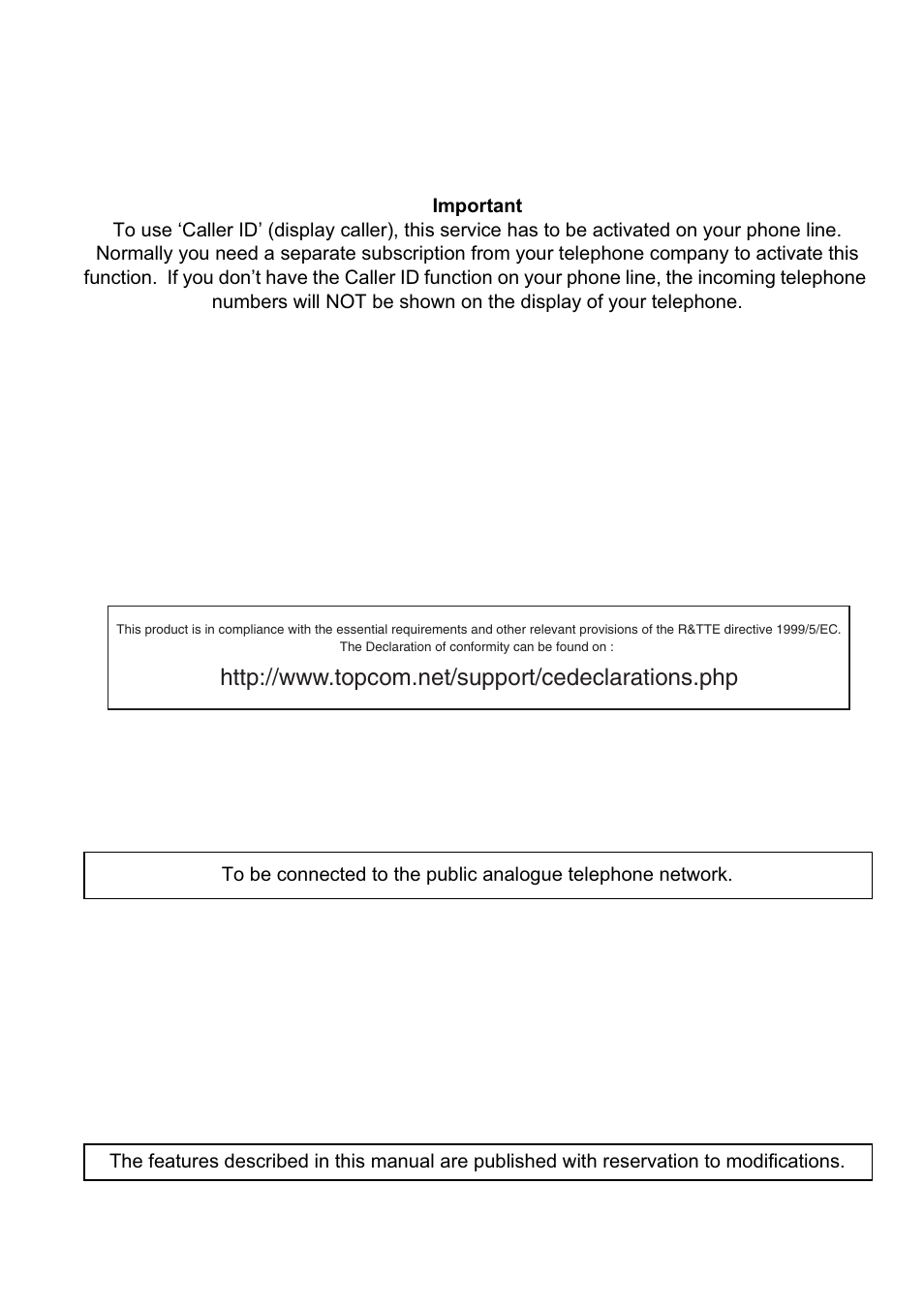 Topcom BUTLER 4800 User Manual | Page 2 / 20