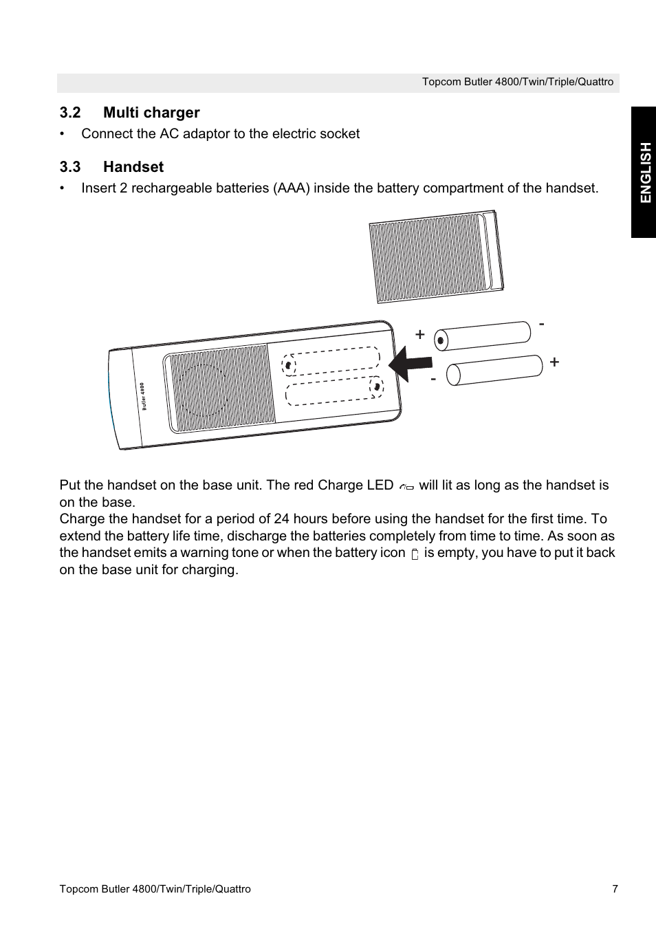 Topcom BUTLER 4800 User Manual | Page 7 / 20
