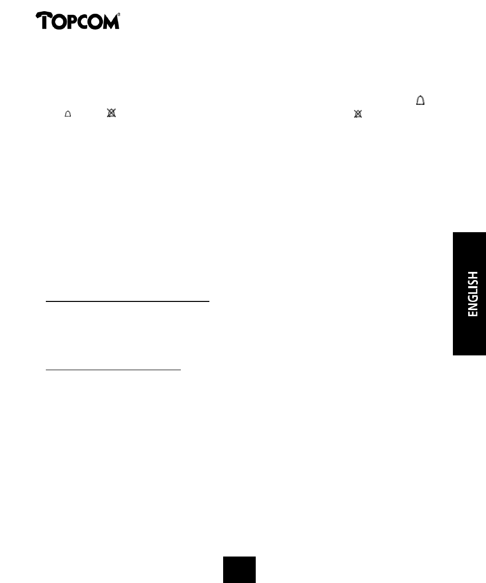 Clip phone 101 | Topcom 101 User Manual | Page 15 / 23