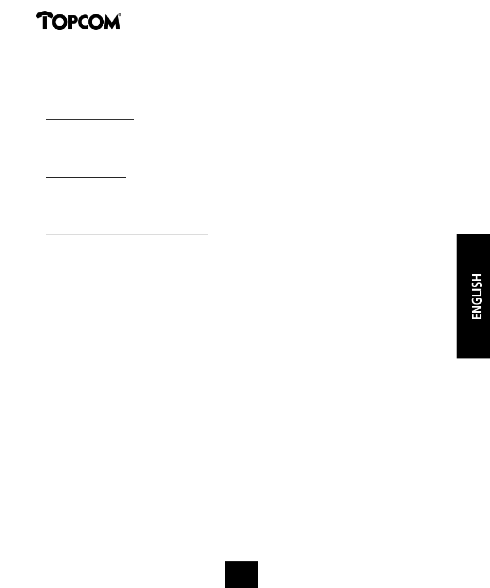 Clip phone 101 | Topcom 101 User Manual | Page 17 / 23