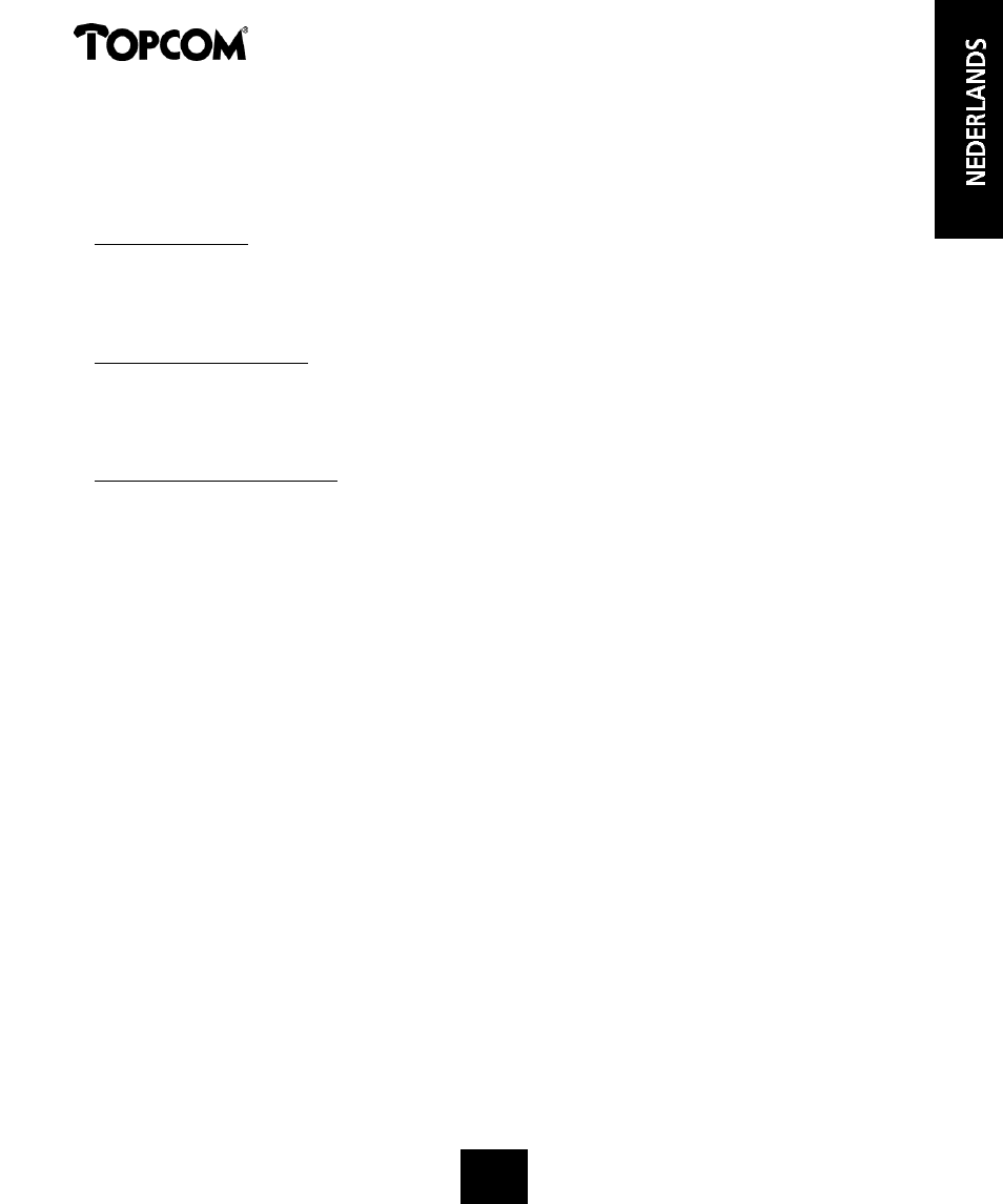 Clip phone 101 | Topcom 101 User Manual | Page 7 / 23