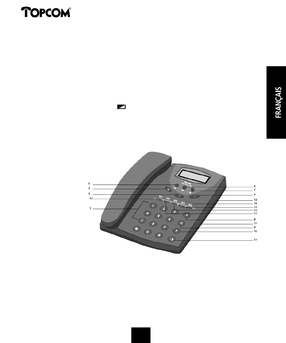 Clip phone 101 | Topcom 101 User Manual | Page 9 / 23