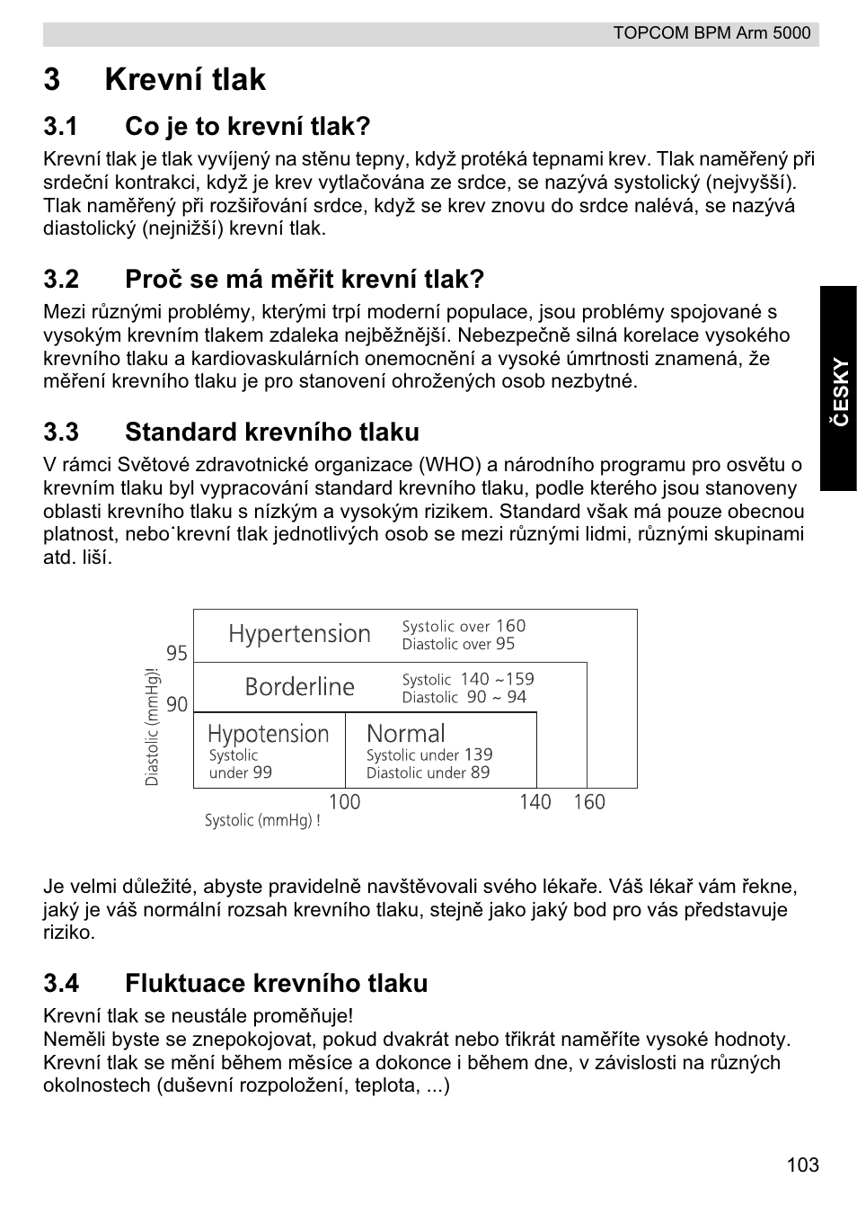 3krevní tlak | Topcom BPM ARM 5000 User Manual | Page 103 / 160
