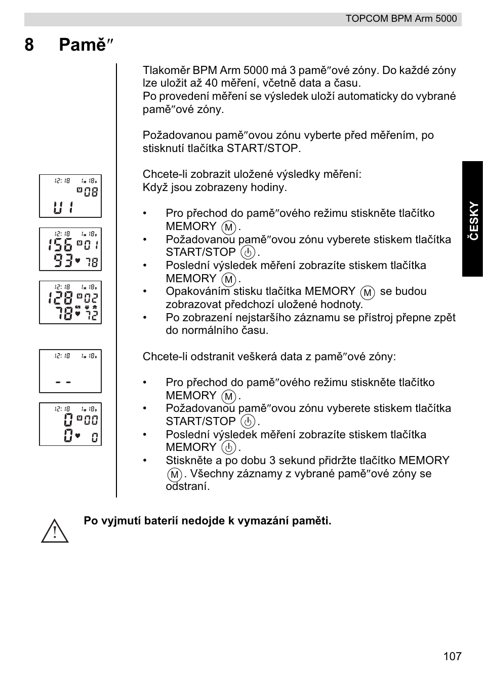 8pamč s | Topcom BPM ARM 5000 User Manual | Page 107 / 160