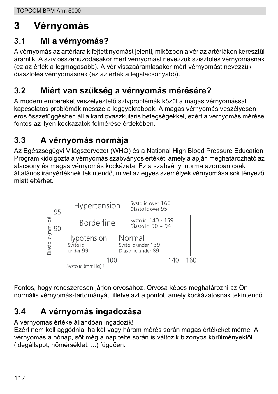 3vérnyomás | Topcom BPM ARM 5000 User Manual | Page 112 / 160