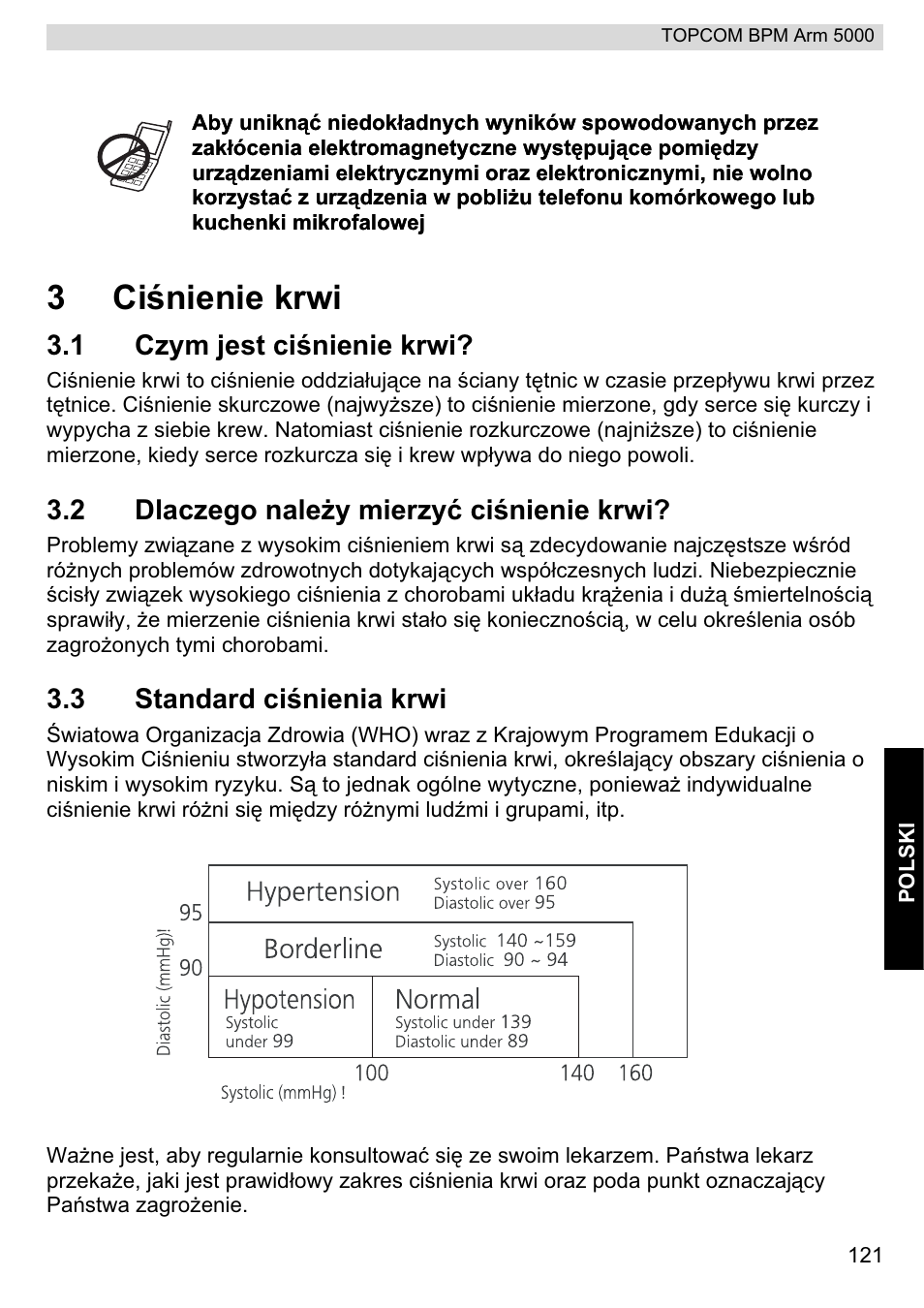 3ciğnienie krwi | Topcom BPM ARM 5000 User Manual | Page 121 / 160