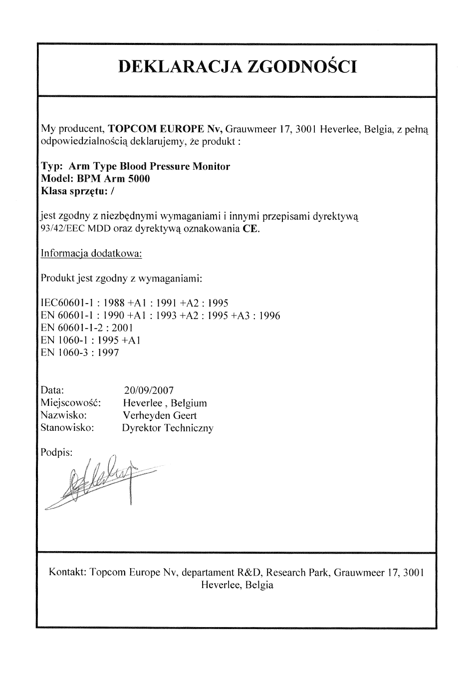 Topcom BPM ARM 5000 User Manual | Page 159 / 160