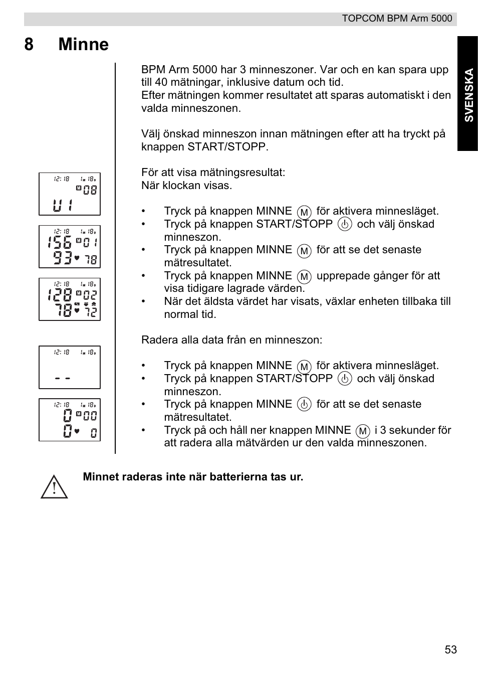 8minne | Topcom BPM ARM 5000 User Manual | Page 53 / 160