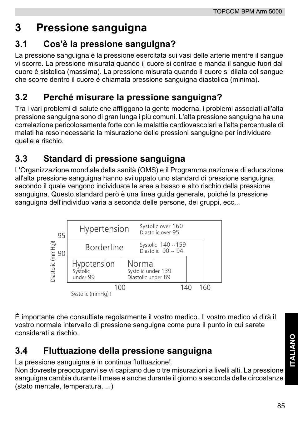 3pressione sanguigna | Topcom BPM ARM 5000 User Manual | Page 85 / 160