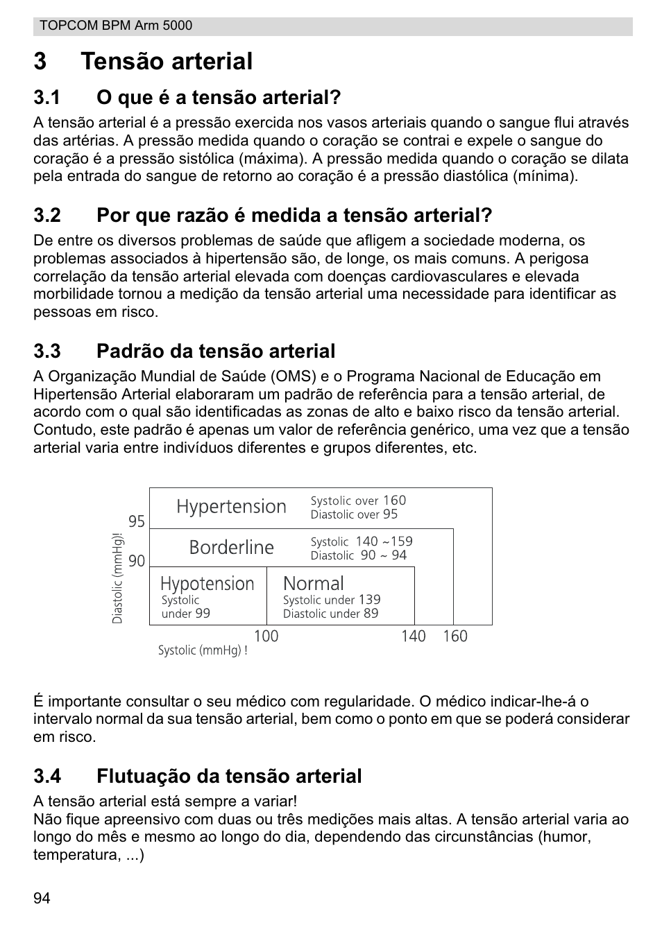 3tensão arterial | Topcom BPM ARM 5000 User Manual | Page 94 / 160