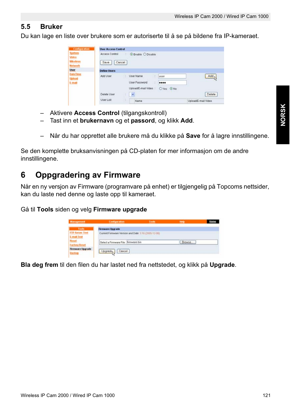 6oppgradering av firmware | Topcom HBM 1000 User Manual | Page 121 / 168