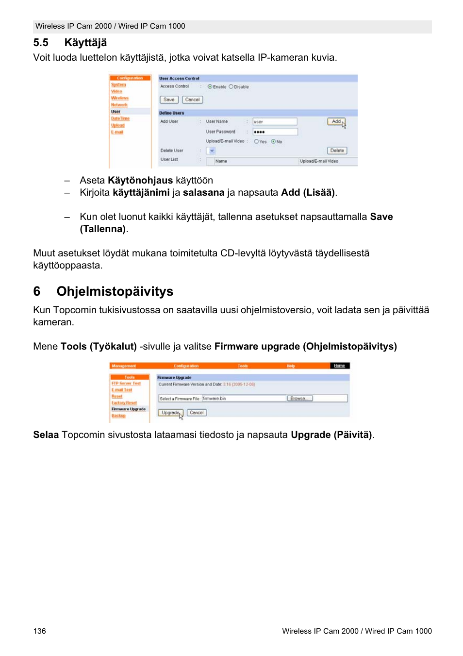 6ohjelmistopäivitys | Topcom HBM 1000 User Manual | Page 136 / 168