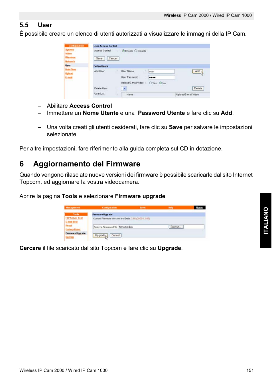 6aggiornamento del firmware | Topcom HBM 1000 User Manual | Page 151 / 168