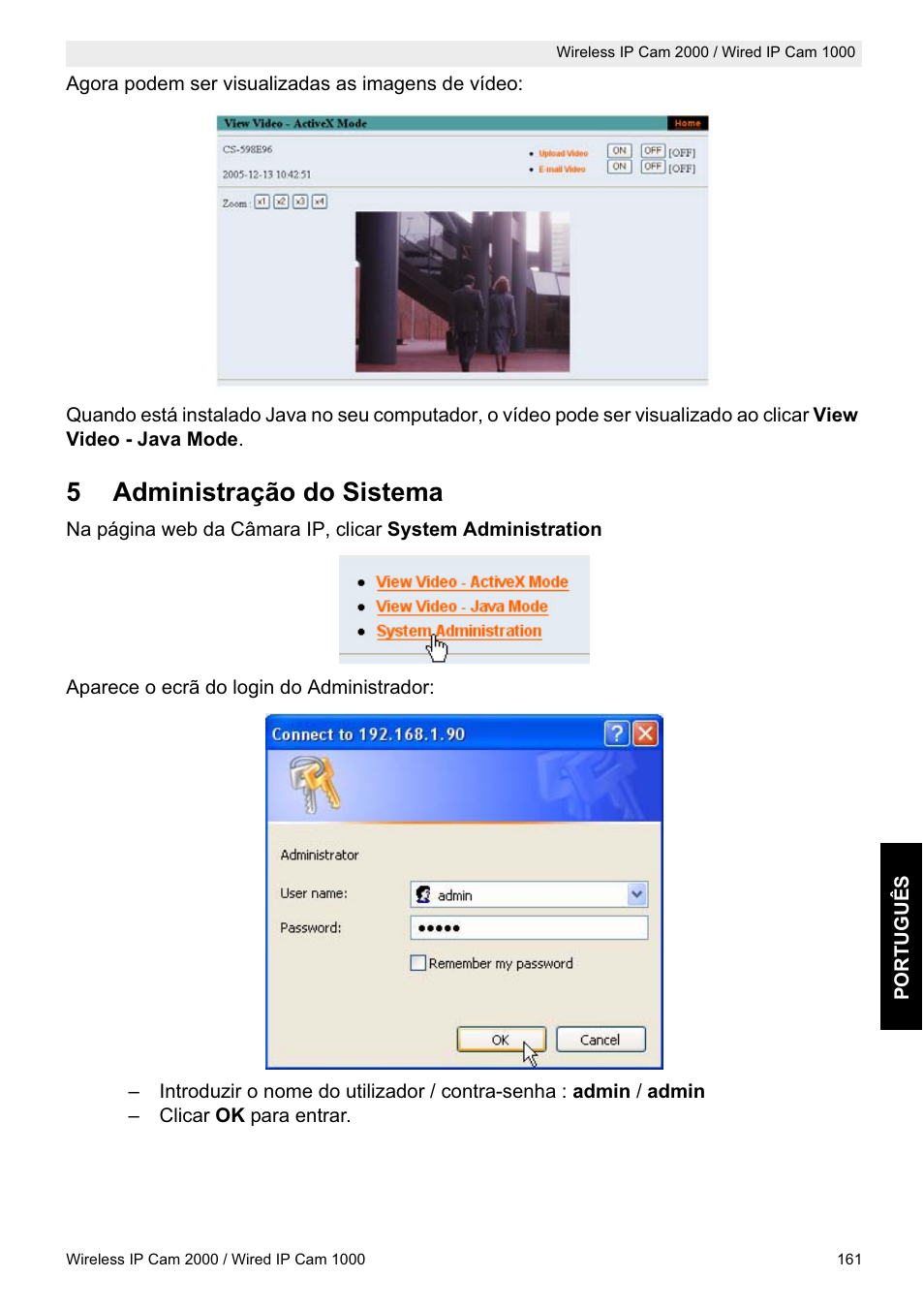 5administração do sistema | Topcom HBM 1000 User Manual | Page 161 / 168