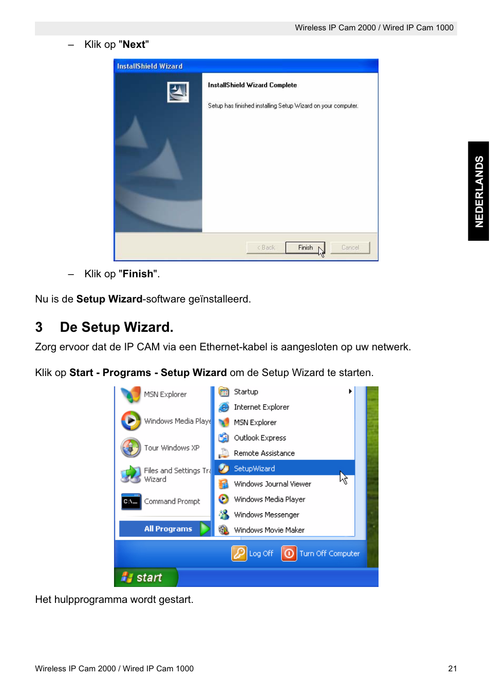 3de setup wizard | Topcom HBM 1000 User Manual | Page 21 / 168