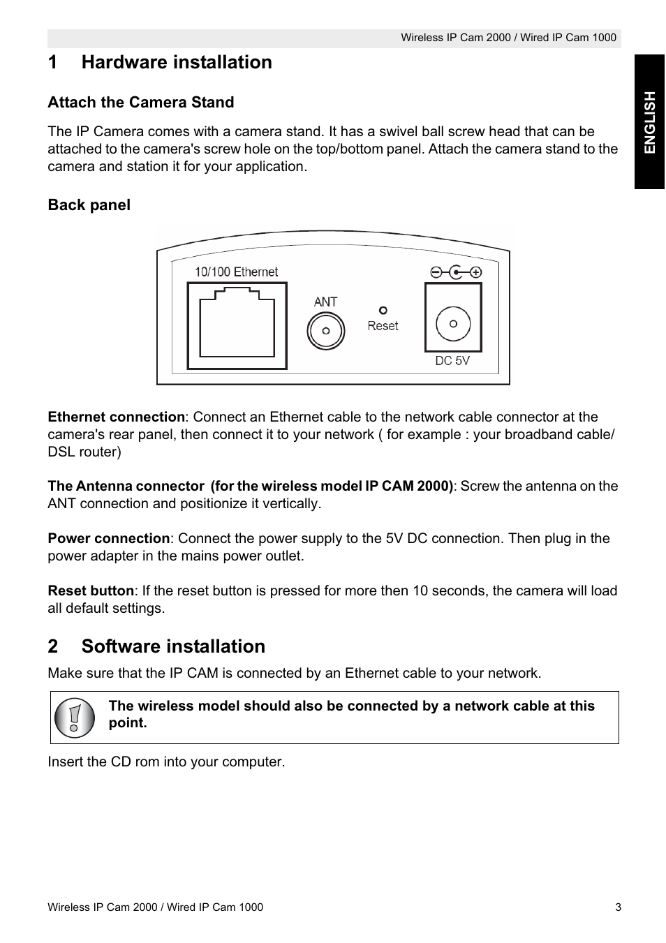 1hardware installation, 2software installation | Topcom HBM 1000 User Manual | Page 3 / 168