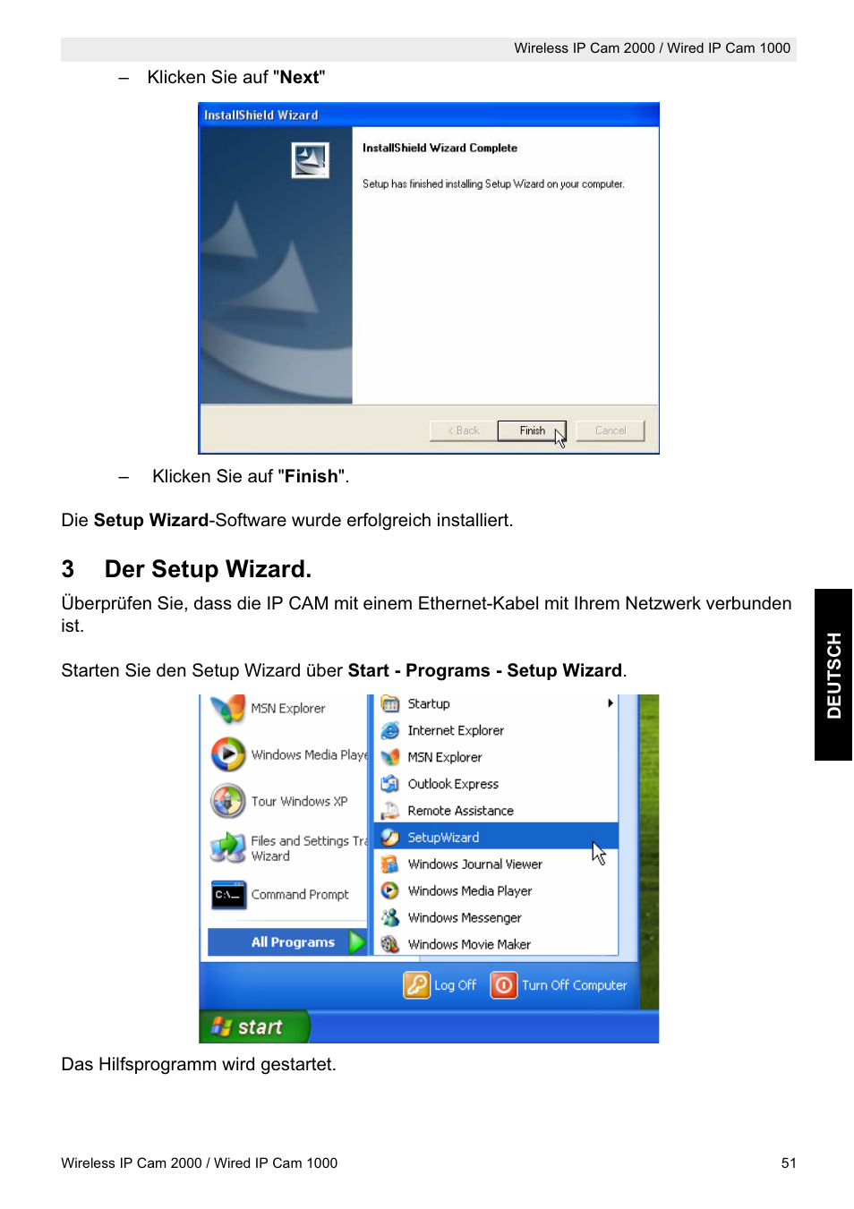 3der setup wizard | Topcom HBM 1000 User Manual | Page 51 / 168