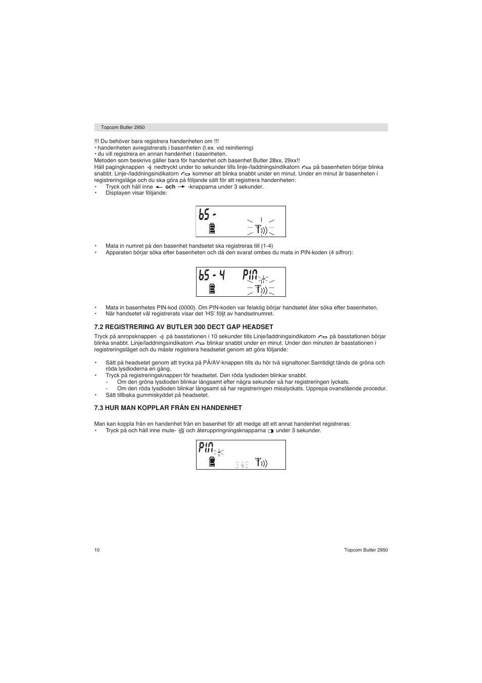 Topcom BUTLER 2950 User Manual | Page 10 / 80